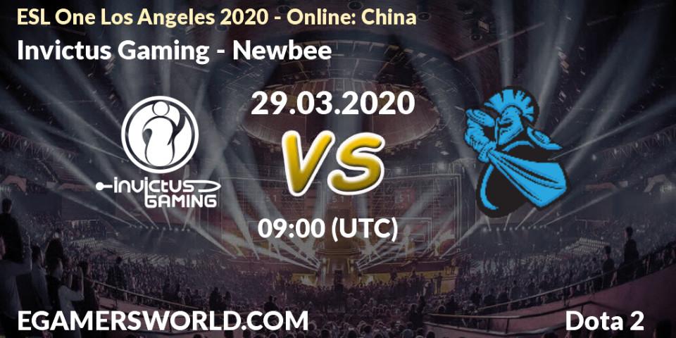 Invictus Gaming - Newbee: прогноз. 29.03.20, Dota 2, ESL One Los Angeles 2020 - Online: China