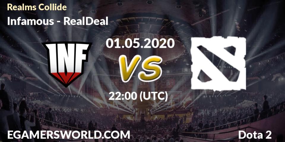 Infamous - RealDeal: прогноз. 01.05.2020 at 22:04, Dota 2, Realms Collide