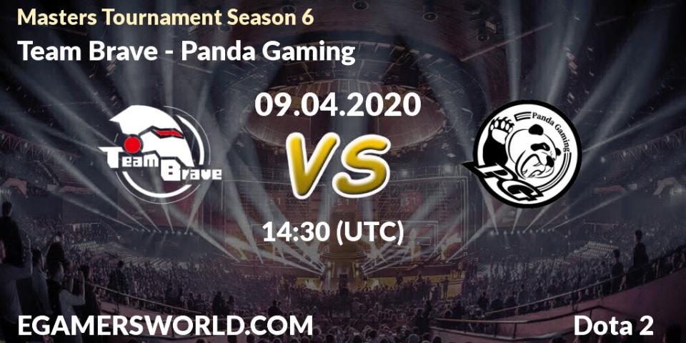 Team Brave - Panda Gaming: прогноз. 10.04.2020 at 13:30, Dota 2, Masters Tournament Season 6