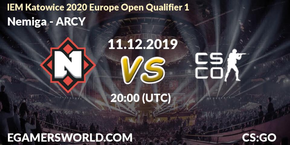 Nemiga - ARCY: прогноз. 11.12.2019 at 20:00, Counter-Strike (CS2), IEM Katowice 2020 Europe Open Qualifier 1