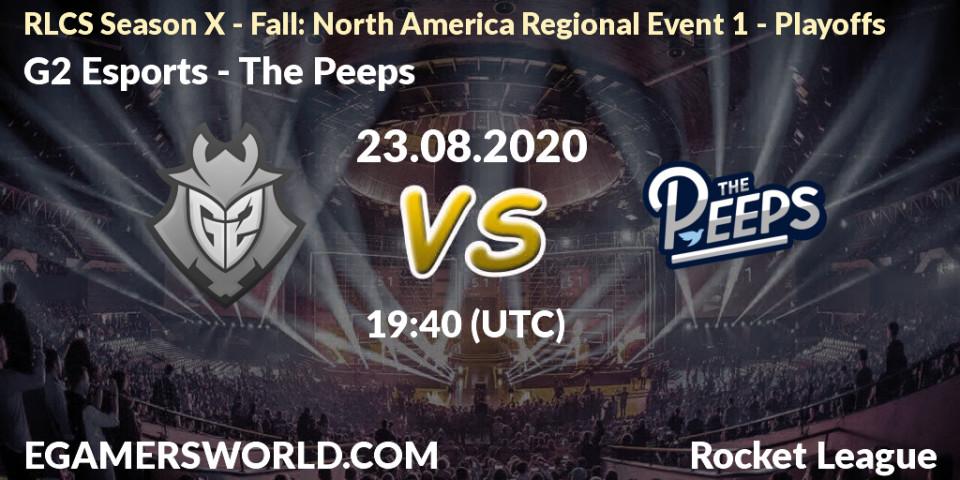 G2 Esports - The Peeps: прогноз. 23.08.2020 at 19:30, Rocket League, RLCS Season X - Fall: North America Regional Event 1 - Playoffs