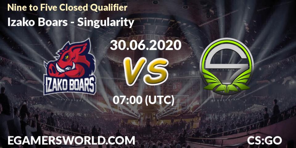 Izako Boars - Singularity: прогноз. 30.06.2020 at 07:00, Counter-Strike (CS2), Nine to Five Closed Qualifier