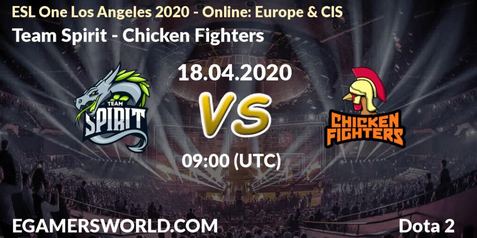 Team Spirit - Chicken Fighters: прогноз. 18.04.20, Dota 2, ESL One Los Angeles 2020 - Online: Europe & CIS
