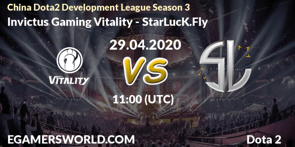Invictus Gaming Vitality - StarLucK.Fly: прогноз. 29.04.2020 at 10:31, Dota 2, China Dota2 Development League Season 3