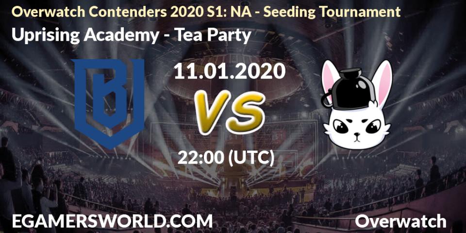 Uprising Academy - Tea Party: прогноз. 11.01.20, Overwatch, Overwatch Contenders 2020 S1: NA - Seeding Tournament