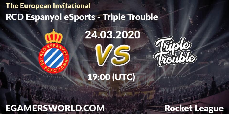 RCD Espanyol eSports - Triple Trouble: прогноз. 24.03.2020 at 19:00, Rocket League, The European Invitational