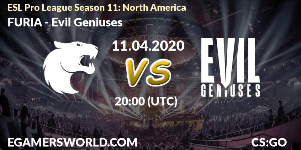 FURIA - Evil Geniuses: прогноз. 11.04.20, CS2 (CS:GO), ESL Pro League Season 11: North America