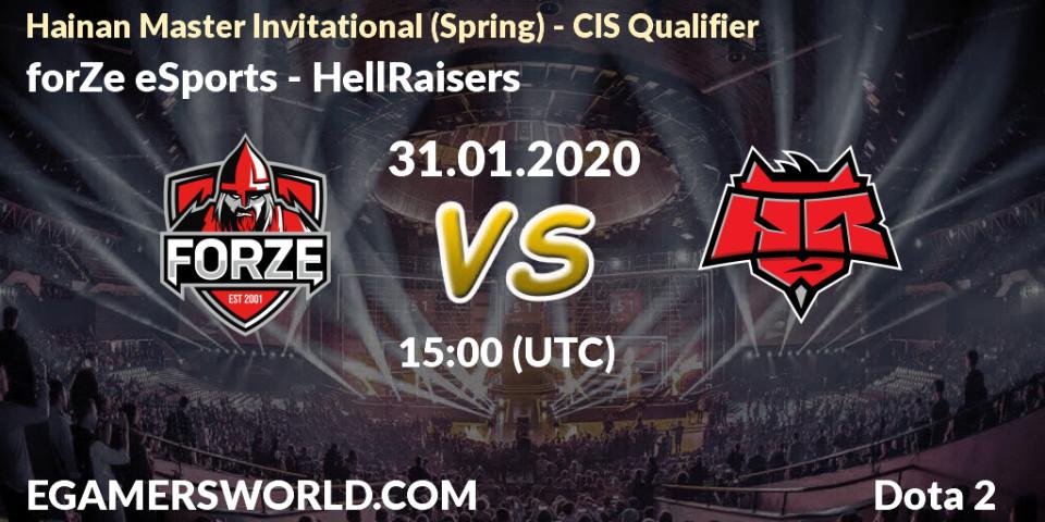 forZe eSports - HellRaisers: прогноз. 31.01.20, Dota 2, Hainan Master Invitational (Spring) - CIS Qualifier