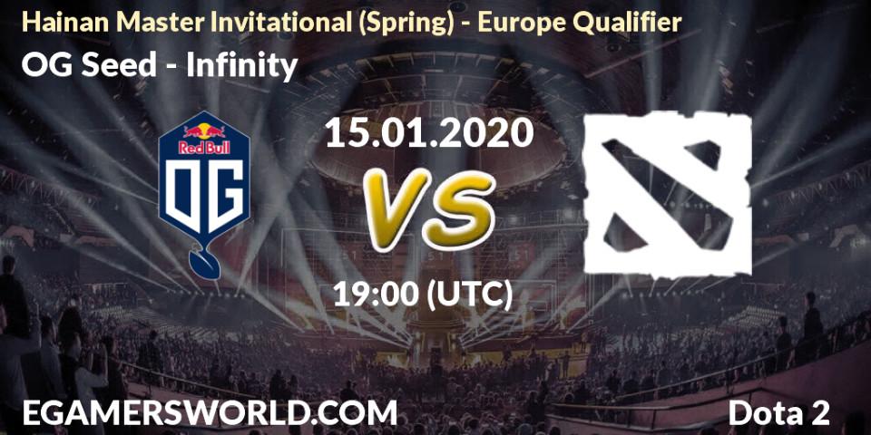 OG Seed - Infinity: прогноз. 15.01.2020 at 20:04, Dota 2, Hainan Master Invitational (Spring) - Europe Qualifier