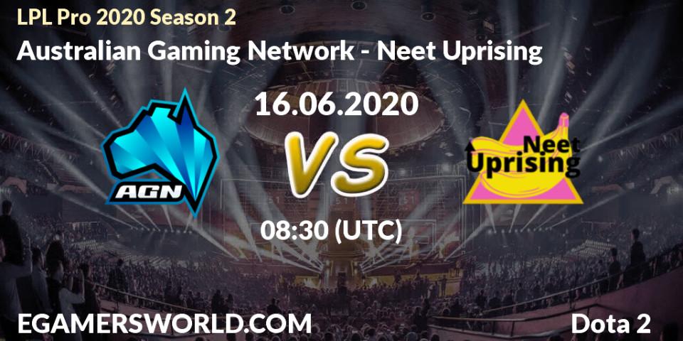 Australian Gaming Network - Neet Uprising: прогноз. 16.06.2020 at 08:31, Dota 2, LPL Pro 2020 Season 2