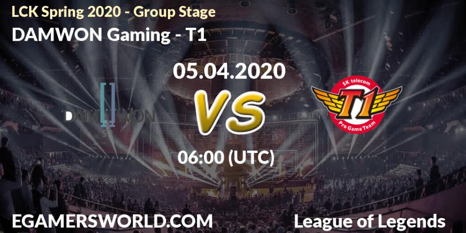 DAMWON Gaming - T1: прогноз. 05.04.20, LoL, LCK Spring 2020 - Group Stage