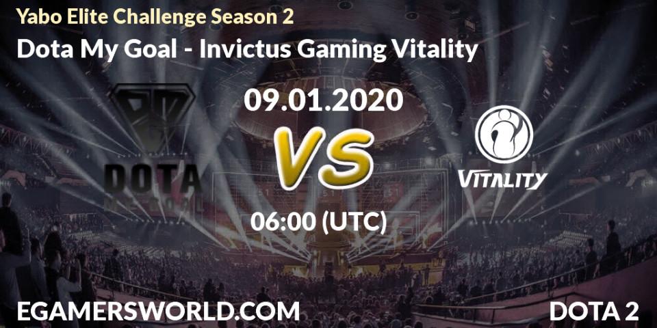 Dota My Goal - Invictus Gaming Vitality: прогноз. 09.01.20, Dota 2, Yabo Elite Challenge Season 2