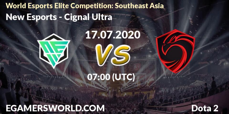 New Esports - Cignal Ultra: прогноз. 17.07.2020 at 07:34, Dota 2, World Esports Elite Competition: Southeast Asia