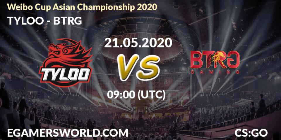 TYLOO - BTRG: прогноз. 21.05.20, CS2 (CS:GO), Weibo Cup Asian Championship 2020