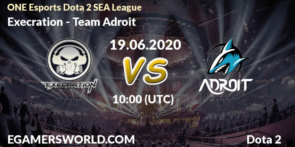 Execration - Team Adroit: прогноз. 19.06.2020 at 10:07, Dota 2, ONE Esports Dota 2 SEA League