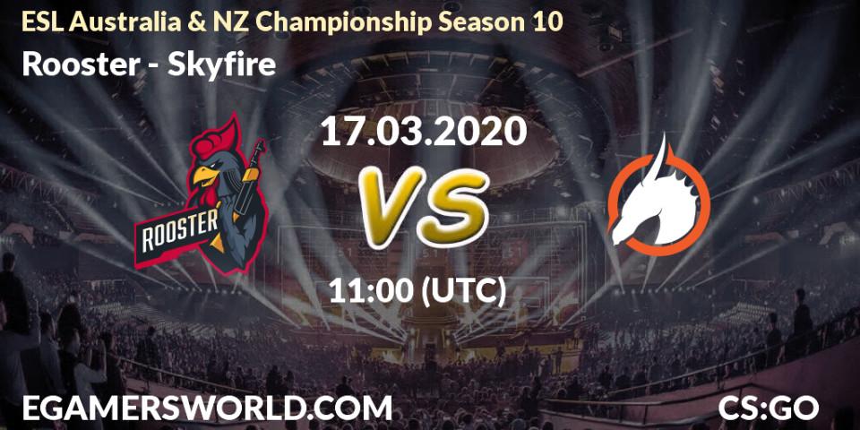 Rooster - Skyfire: прогноз. 17.03.2020 at 11:10, Counter-Strike (CS2), ESL Australia & NZ Championship Season 10