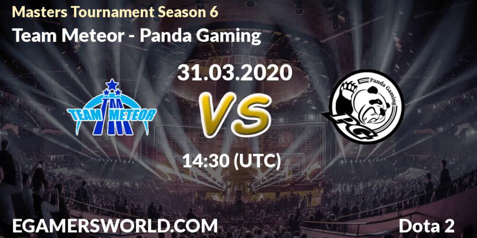Team Meteor - Panda Gaming: прогноз. 31.03.2020 at 13:20, Dota 2, Masters Tournament Season 6