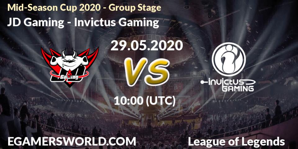 JD Gaming - Invictus Gaming: прогноз. 29.05.20, LoL, Mid-Season Cup 2020 - Group Stage