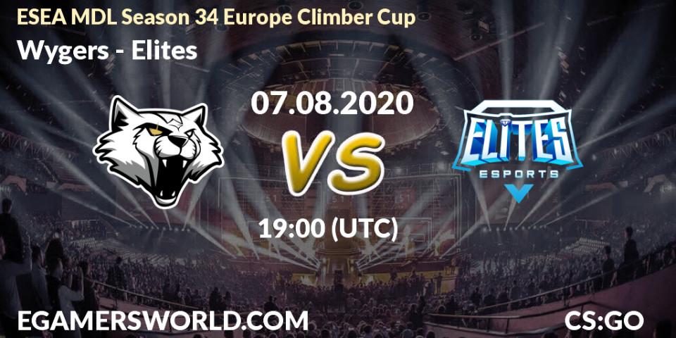 Wygers - Elites: прогноз. 07.08.2020 at 19:00, Counter-Strike (CS2), ESEA MDL Season 34 Europe Climber Cup