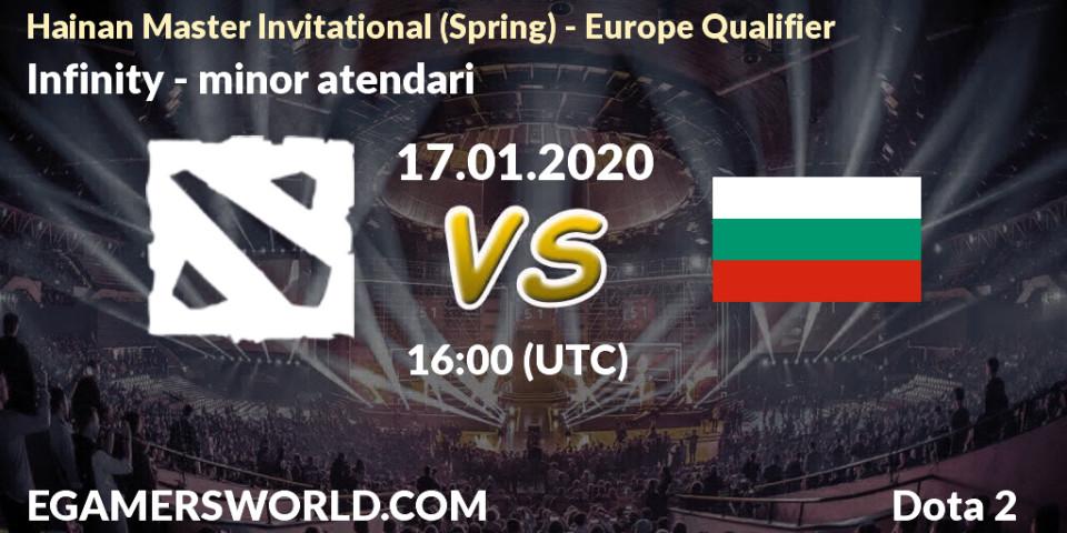 Infinity - minor atendari: прогноз. 17.01.2020 at 14:06, Dota 2, Hainan Master Invitational (Spring) - Europe Qualifier