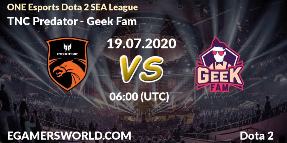 TNC Predator - Geek Fam: прогноз. 19.07.20, Dota 2, ONE Esports Dota 2 SEA League