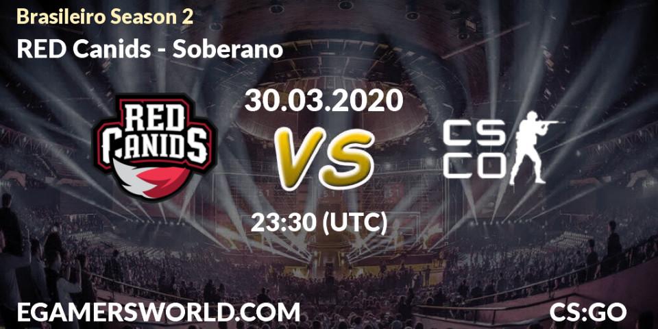RED Canids - Soberano: прогноз. 30.04.2020 at 01:40, Counter-Strike (CS2), Brasileirão Season 2