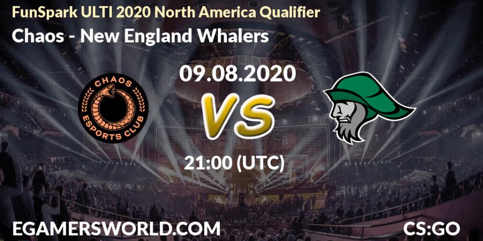 Chaos - New England Whalers: прогноз. 09.08.2020 at 20:55, Counter-Strike (CS2), FunSpark ULTI 2020 North America Qualifier