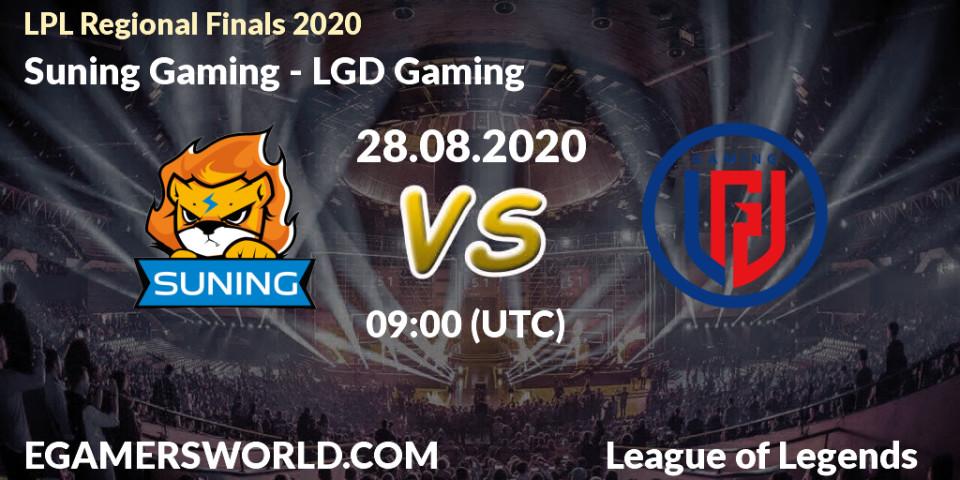 Suning Gaming - LGD Gaming: прогноз. 28.08.2020 at 07:26, LoL, LPL Regional Finals 2020