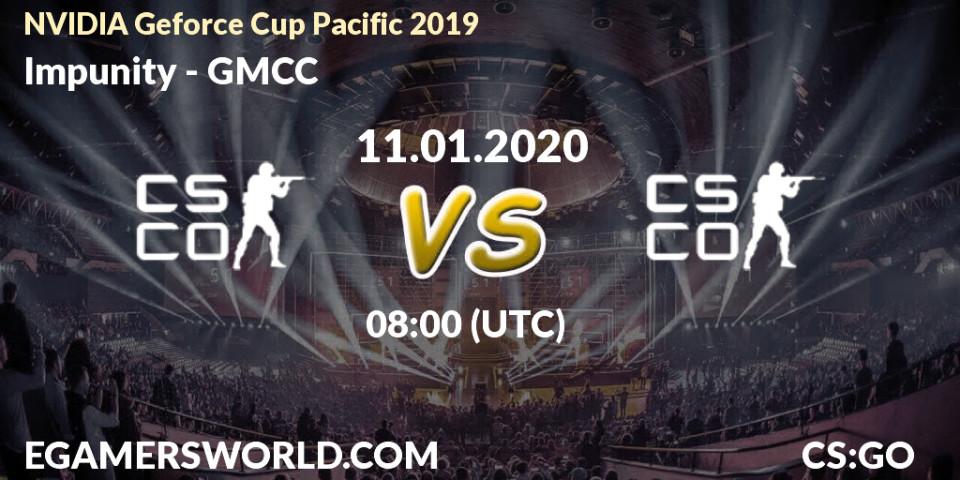 Impunity - GMCC: прогноз. 11.01.2020 at 10:50, Counter-Strike (CS2), NVIDIA Geforce Cup Pacific 2019
