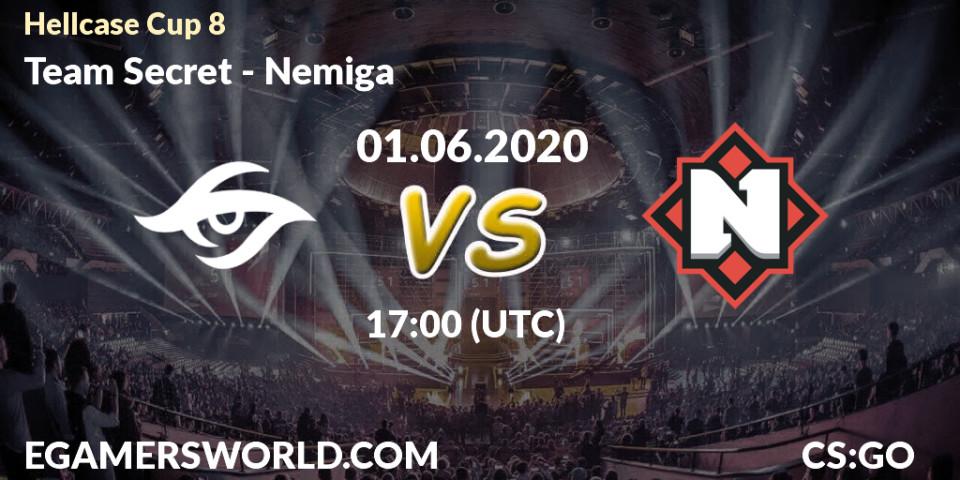 Team Secret - Nemiga: прогноз. 01.06.2020 at 17:10, Counter-Strike (CS2), Hellcase Cup 8