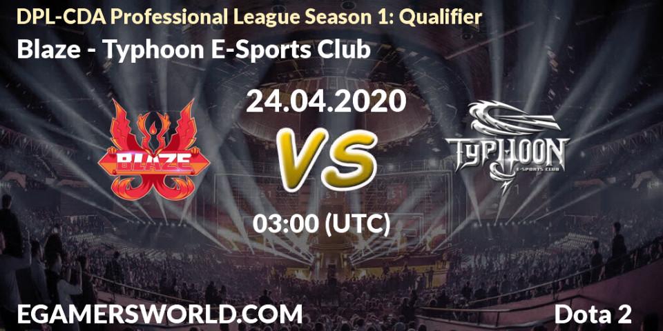 Blaze - Typhoon E-Sports Club: прогноз. 24.04.2020 at 03:01, Dota 2, DPL-CDA Professional League Season 1: Qualifier