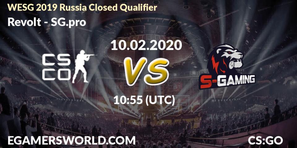 Revolt - SG.pro: прогноз. 10.02.2020 at 10:55, Counter-Strike (CS2), WESG 2019 Russia Closed Qualifier
