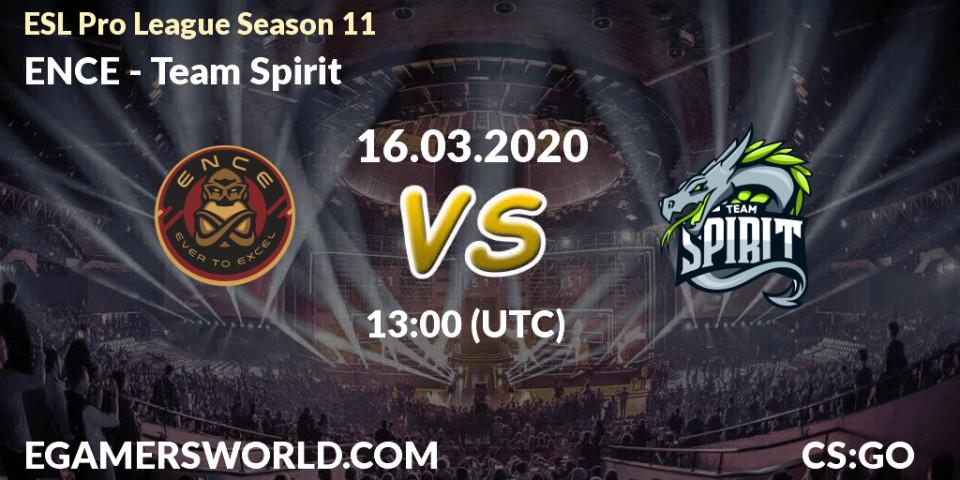 ENCE - Team Spirit: прогноз. 16.03.2020 at 13:30, Counter-Strike (CS2), ESL Pro League Season 11: Europe