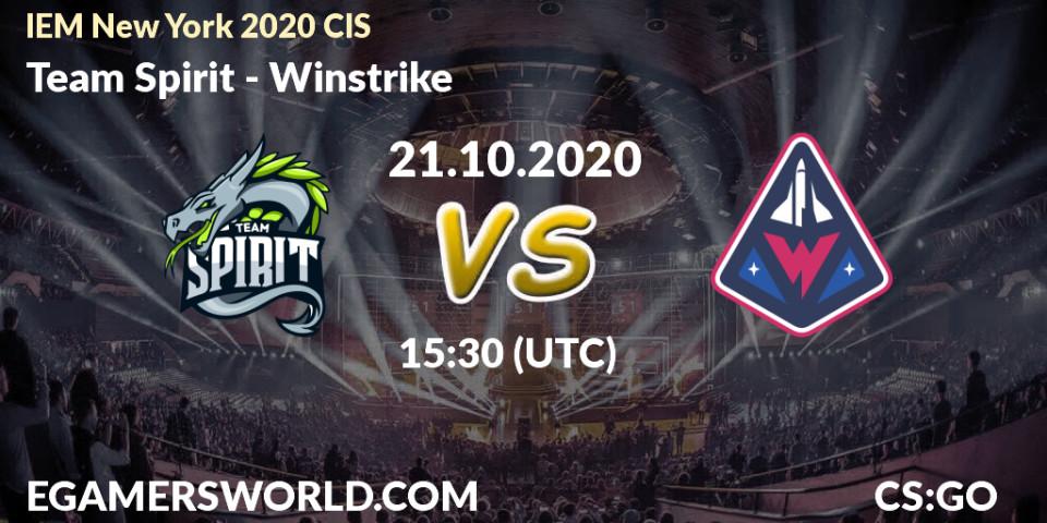 Team Spirit - Winstrike: прогноз. 21.10.2020 at 15:50, Counter-Strike (CS2), IEM New York 2020 CIS