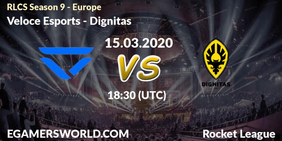 Veloce Esports - Dignitas: прогноз. 15.03.2020 at 18:30, Rocket League, RLCS Season 9 - Europe