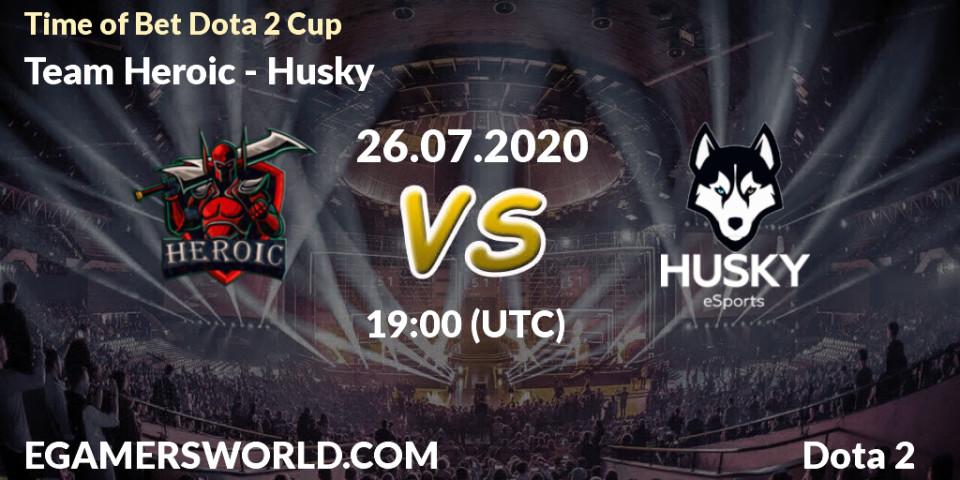 Team Heroic - Husky: прогноз. 26.07.2020 at 19:01, Dota 2, Time of Bet Dota 2 Cup