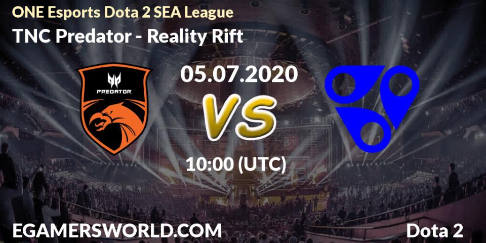 TNC Predator - Reality Rift: прогноз. 05.07.20, Dota 2, ONE Esports Dota 2 SEA League