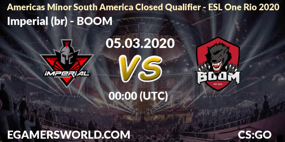 Imperial (br) - BOOM: прогноз. 05.03.2020 at 00:00, Counter-Strike (CS2), Americas Minor South America Closed Qualifier - ESL One Rio 2020