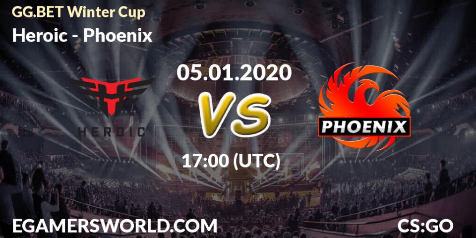 Heroic - Phoenix: прогноз. 05.01.2020 at 17:00, Counter-Strike (CS2), GG.BET Winter Cup	