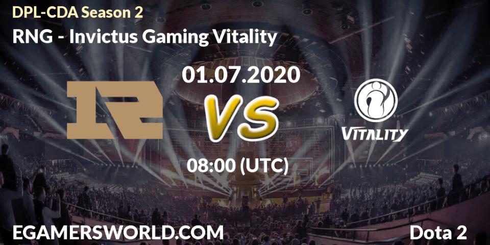 RNG - Invictus Gaming Vitality: прогноз. 01.07.20, Dota 2, DPL-CDA Professional League Season 2