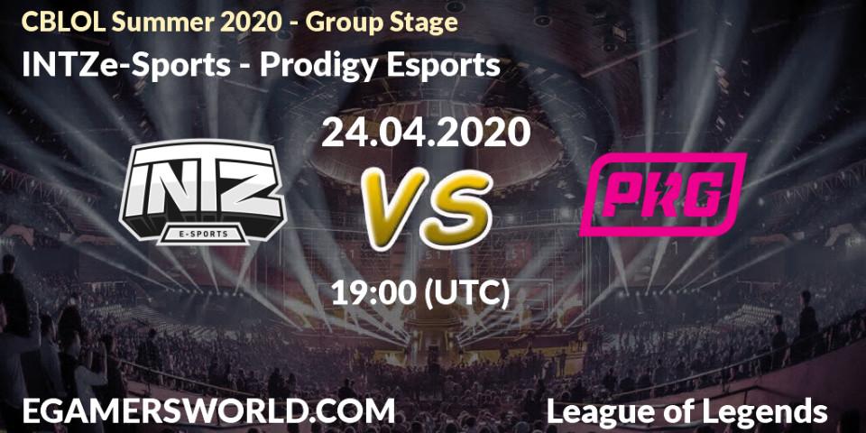 INTZ e-Sports - Prodigy Esports: прогноз. 24.04.2020 at 19:00, LoL, CBLOL Summer 2020 - Group Stage