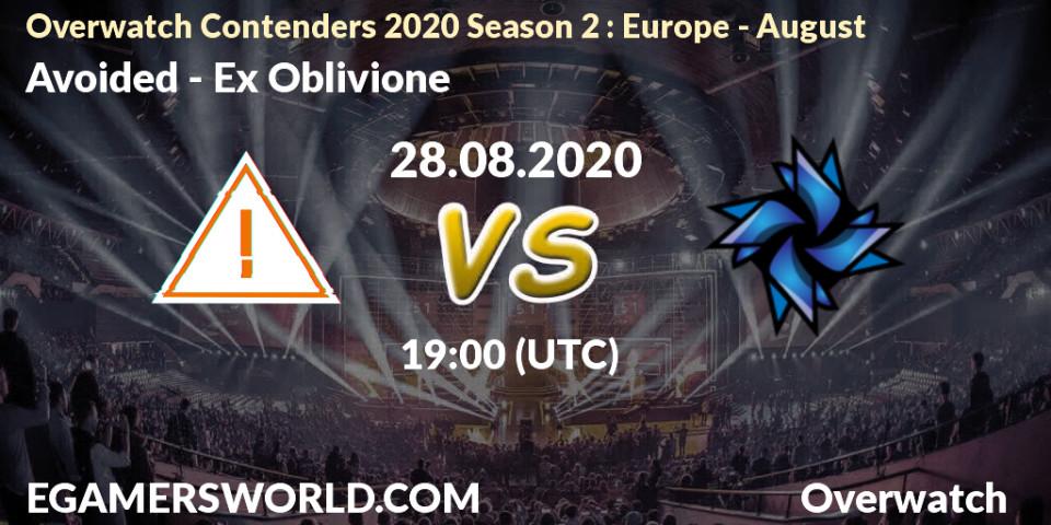 Avoided - Ex Oblivione: прогноз. 28.08.2020 at 19:00, Overwatch, Overwatch Contenders 2020 Season 2: Europe - August