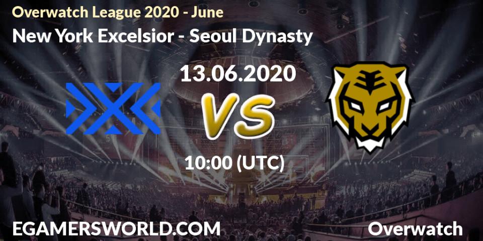 New York Excelsior - Seoul Dynasty: прогноз. 13.06.2020 at 10:00, Overwatch, Overwatch League 2020 - June