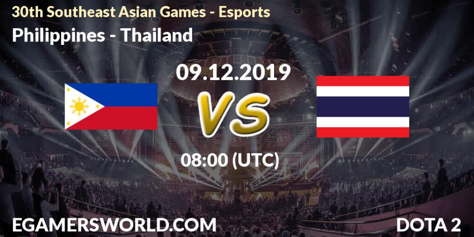 Philippines - Thailand: прогноз. 09.12.19, Dota 2, 30th Southeast Asian Games - Esports