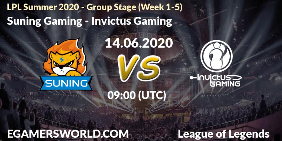 Suning Gaming - Invictus Gaming: прогноз. 14.06.20, LoL, LPL Summer 2020 - Group Stage (Week 1-5)