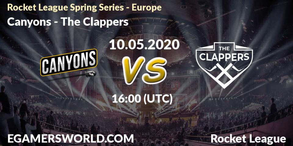Canyons - The Clappers: прогноз. 10.05.2020 at 16:00, Rocket League, Rocket League Spring Series - Europe