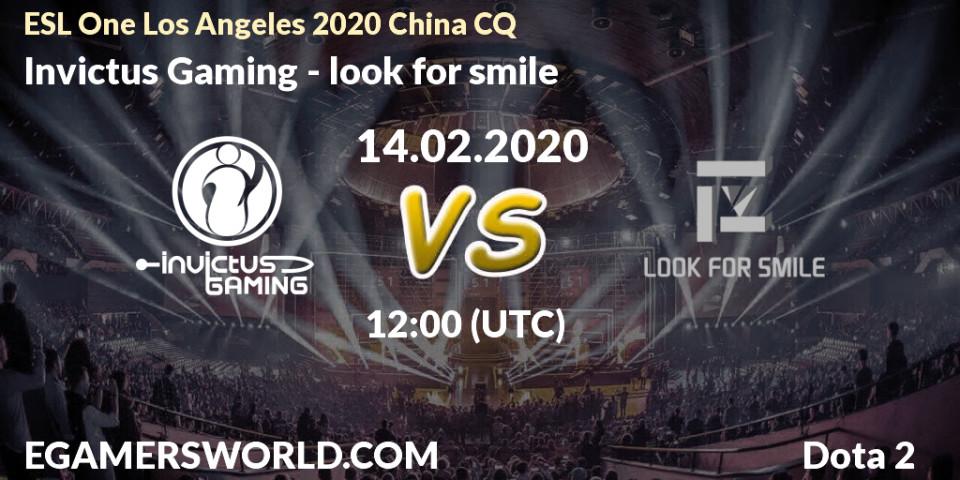 Invictus Gaming - look for smile: прогноз. 15.02.2020 at 12:14, Dota 2, ESL One Los Angeles 2020 China CQ