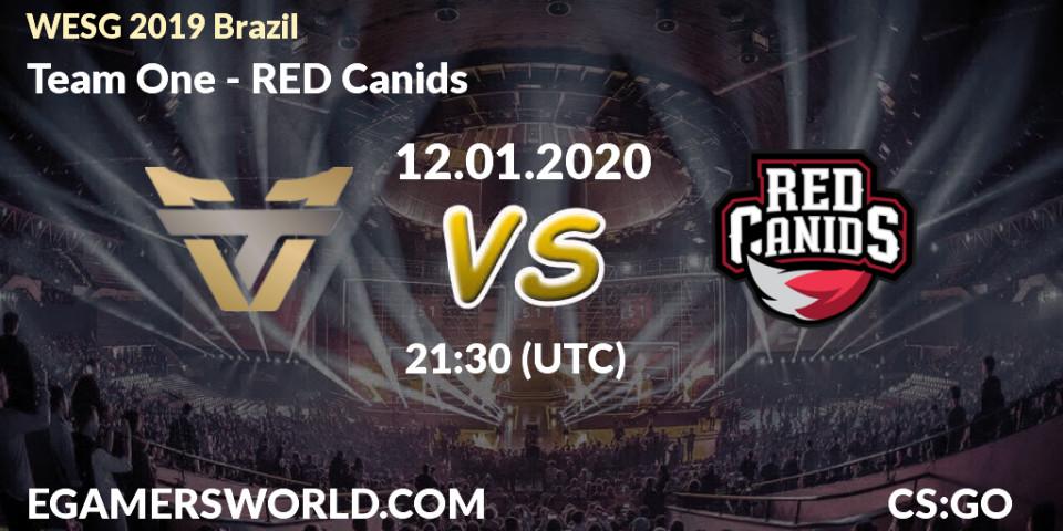 Team One - RED Canids: прогноз. 12.01.20, CS2 (CS:GO), WESG 2019 Brazil Online