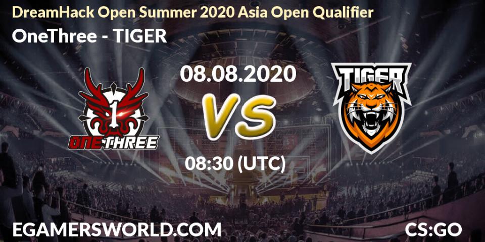 OneThree - TIGER: прогноз. 08.08.20, CS2 (CS:GO), DreamHack Open Summer 2020 Asia Open Qualifier