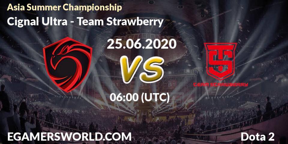 Cignal Ultra - Team Strawberry: прогноз. 25.06.2020 at 03:00, Dota 2, Asia Summer Championship